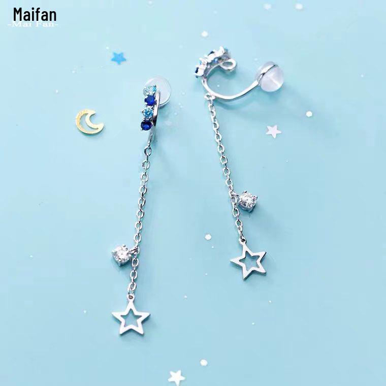 Star Fairy Long Tassel Ear Clip for No Piercing – Exquisite Sweet Design