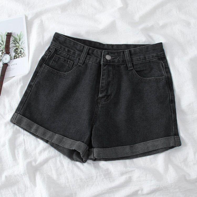 Women's High-Waisted Wide-Leg Denim Shorts - Loose, Slimming, A-Line, Trendy Summer Style 2026