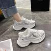 Dad Shoes Girl 2025 Spring Versatile Breathable Little White Shoes Korean Version Height Increasing Thick-soled Lightweight Casual Shoes Hot Sale