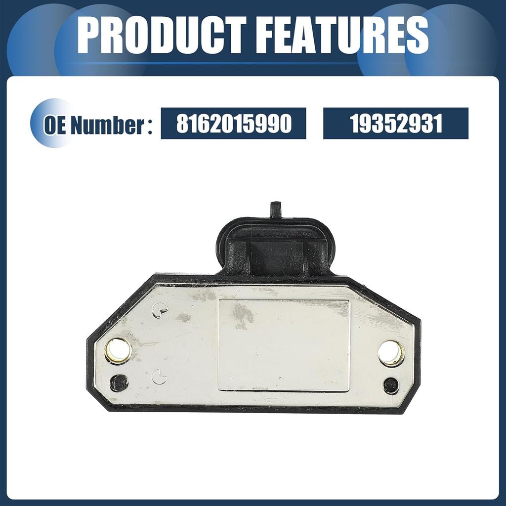 Ignition Control Module, Inner Ignition Module Control Unit No.10482803/16201599 for GMC P30 Van V6 4.3L 1996-1999 ABS Black, 1 Pc