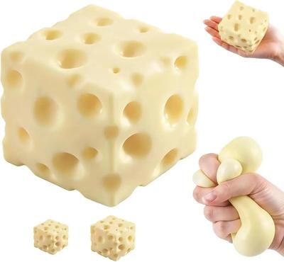 Toys Thick Maltose Cheese Cube: Big Slow Rebound Squeeze Toy, ASMR Tactile Sensory Fidget, Aesthetic Desk for Anxiety, New