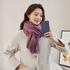 Cashmere Scarf Shawl High End New Wool Scarf Women's Winter Thickened Solid Color Scarf for Men
