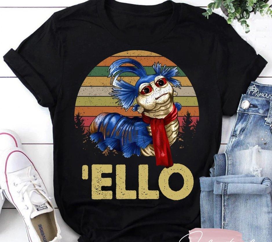 26 Ello Worm Labyrinth Vintage T-Shirt Labyrinth Shirt Funny Ello Worm Shirt Unisex T-Shirt