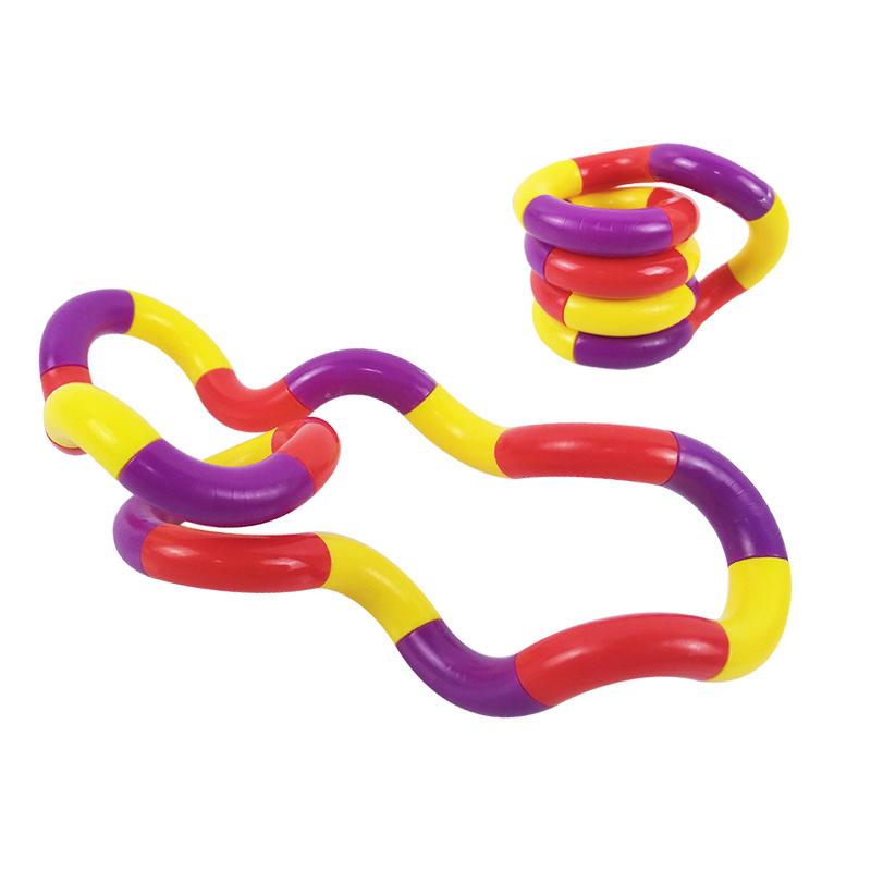 Giocattoli Fidget Silenziosi e Tortili, da Spremere, Torcere e Far Girare, Giocattolo Sensoriale Multicolore per Bambini, Giocattoli per Alleviare lo Stress e Strumenti Educativi