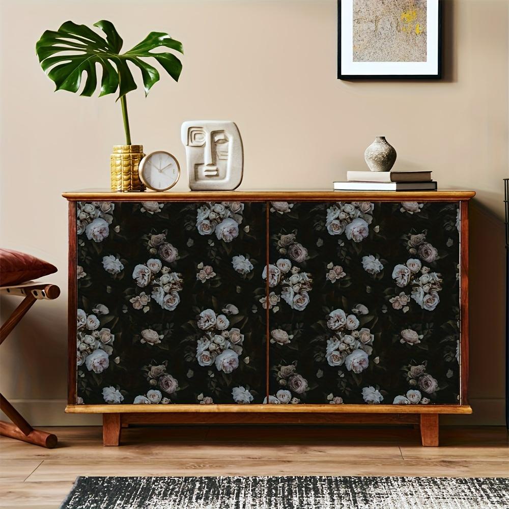 1pc Flower Self Adhesive Wallpaper Removable Decorative Stickers Wall Furniture Renovation Fall Aesthetic Wall Decor Contact Paper Peel and Stick