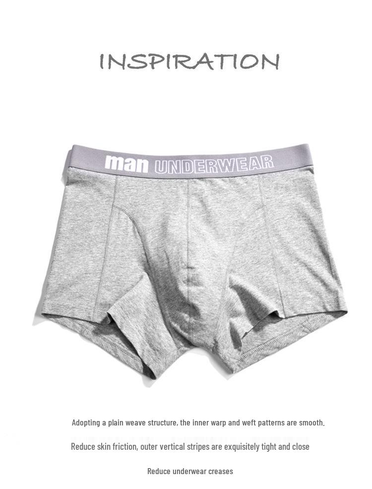 Men's Pure Cotton Mid-Waist Loose Boxer Briefs - Comfortable, Breathable, Plus Size Trunks (Long)