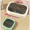 Portable Travel 4/6 Grids Storage Box Travel Week Medicine Box Transparent Sealed Moisture Proof Plastic Travel Medicine Storage