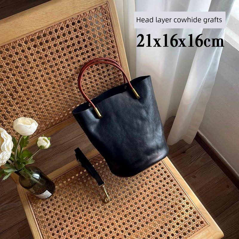 [Clearance Special Offer] First Layer Cowhide Women Bag Genuine Leather Bag Skeleton-Skin