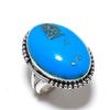 Turquoise handmade 925 Sterling Silver Jewelry Ring Size 9 g5F12