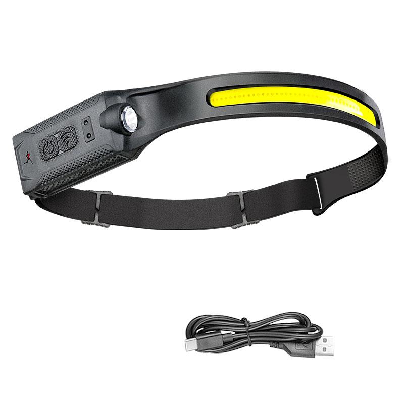 

Sensor LED Headlamp USB Rechargeable Head Torch 5-mode Lighting Headlight Flashlight Running Light Camping Torch Emergency Lamp