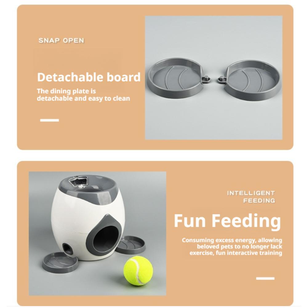 Interactive Pet Ball Launcher Toy Dog Tennis Food Reward Machine Thrower Slow Feeder for Cats Kitten Puppy Interactive Tennis