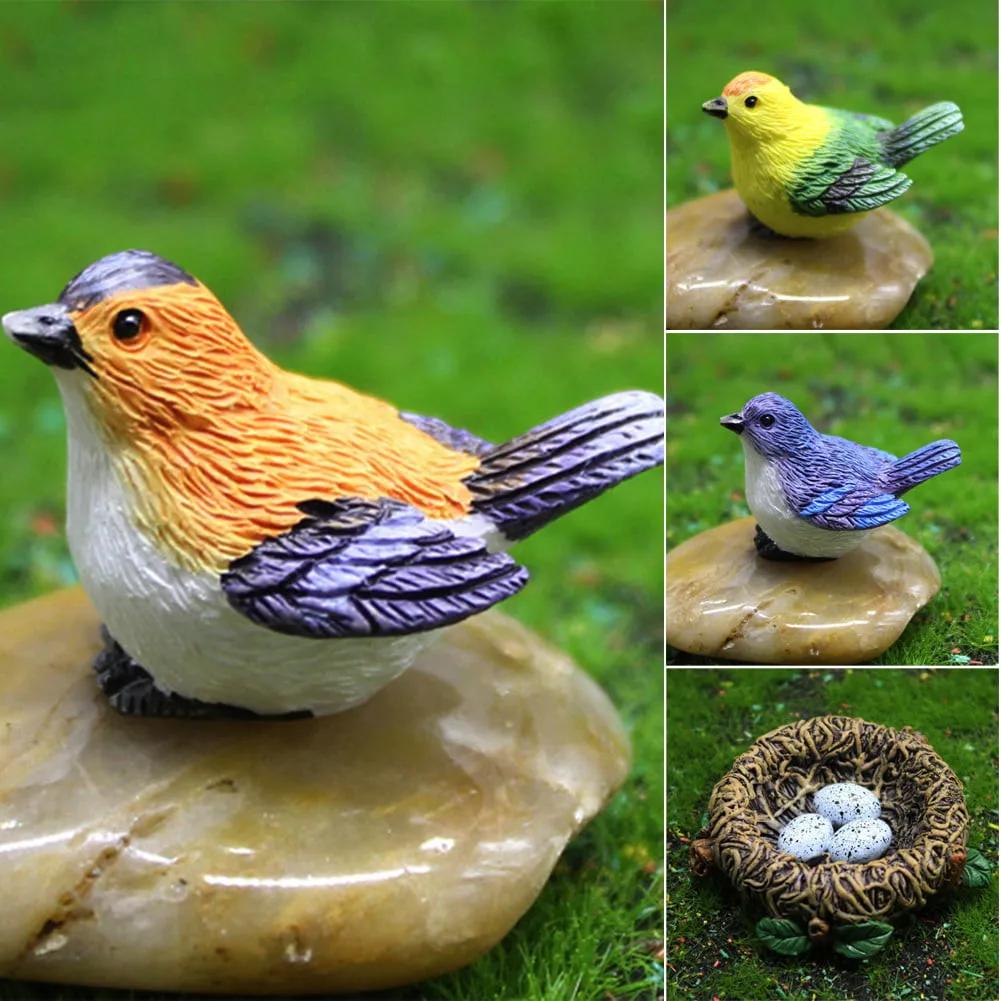Tuinbeelden Tuinornament Hars Vogelornament Dierenstandbeeld DIY Sculptuur Boomdecor Buitendecor Tuinornament
