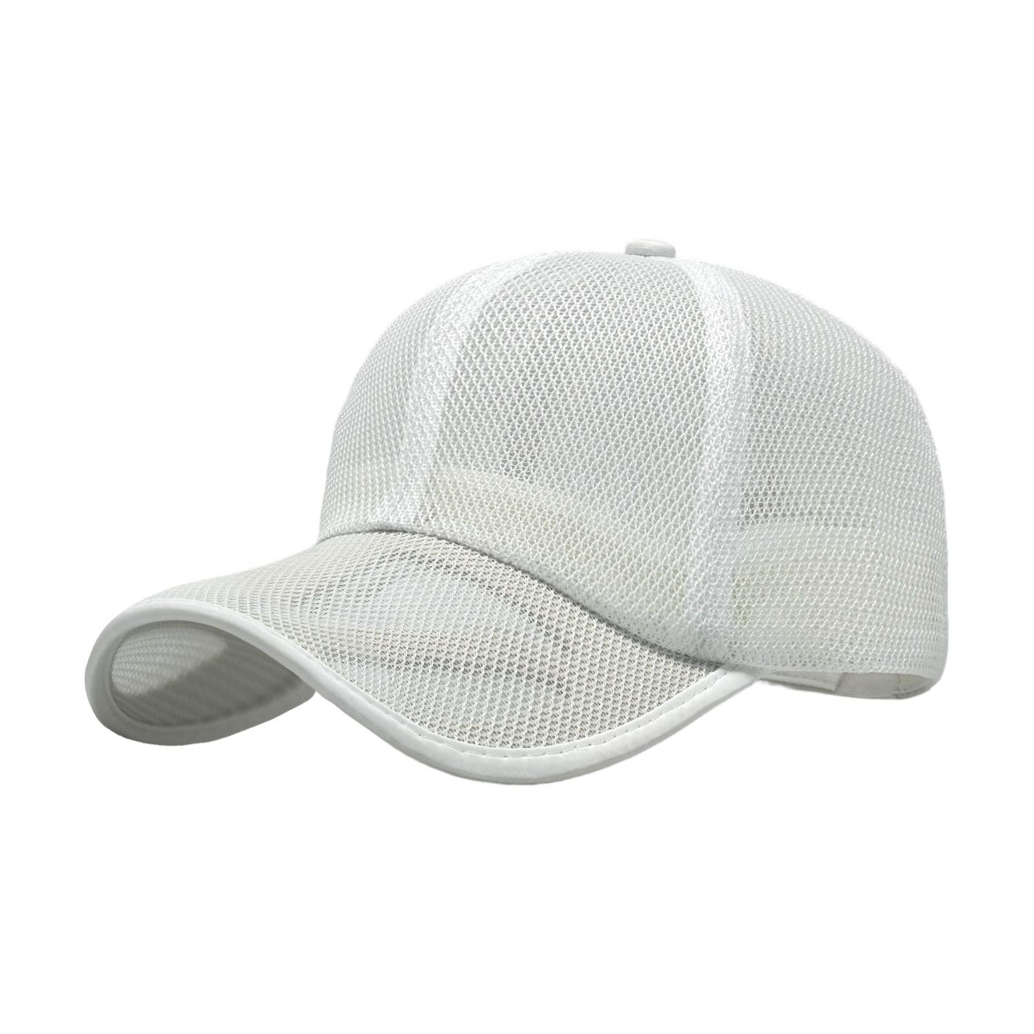 Summer Openwork Brim Breathable Mesh Cap, Breathable Embroidered Baseball Cap, Outdoor Travel Sun Protection Baseball Cap Head circumference (56-60cm)