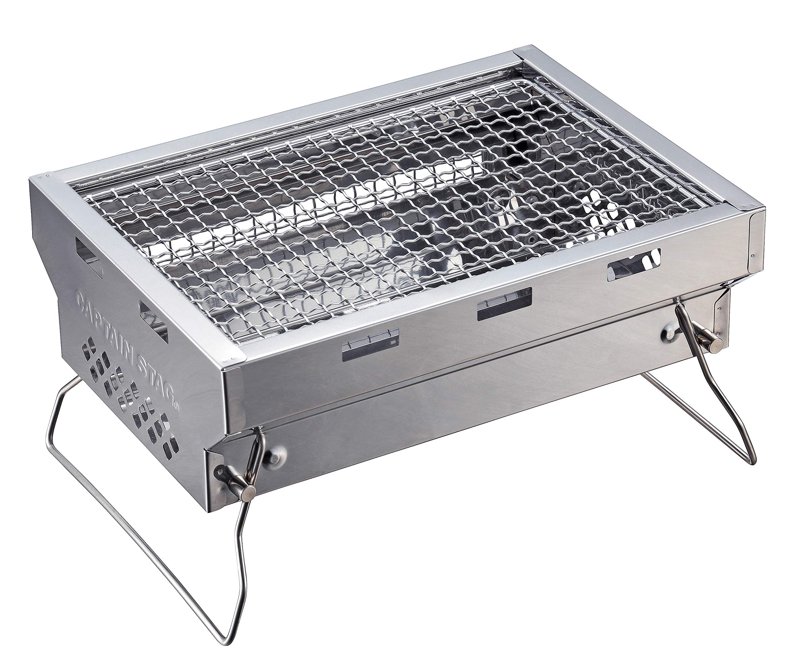 

Captain Stag Stainless Steel Solo Grill Compact Barbecue Stove UG-62