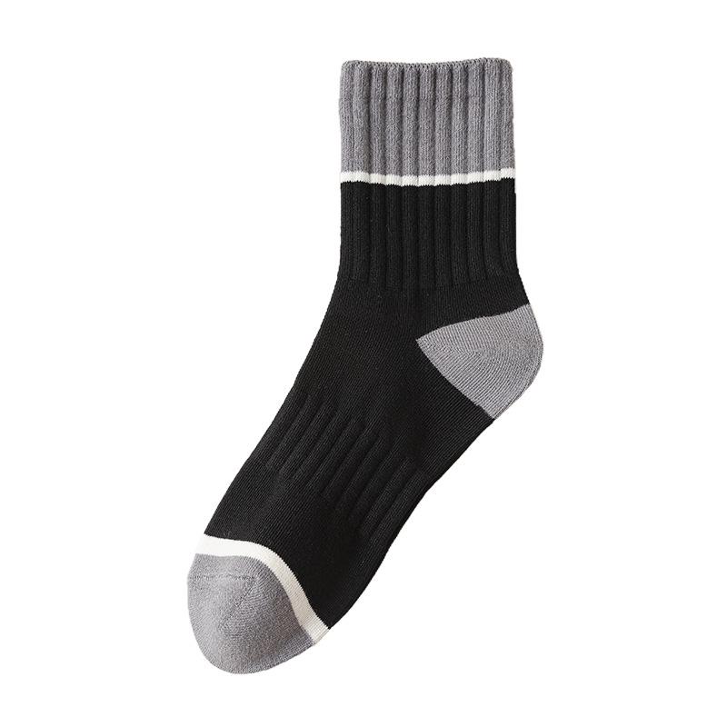 Men's Autumn and Winter Thickened Double-yarn Sports Mid-calf Socks, Men's Anti-odor, Sweat-absorbing and Antibacterial Winter Socks