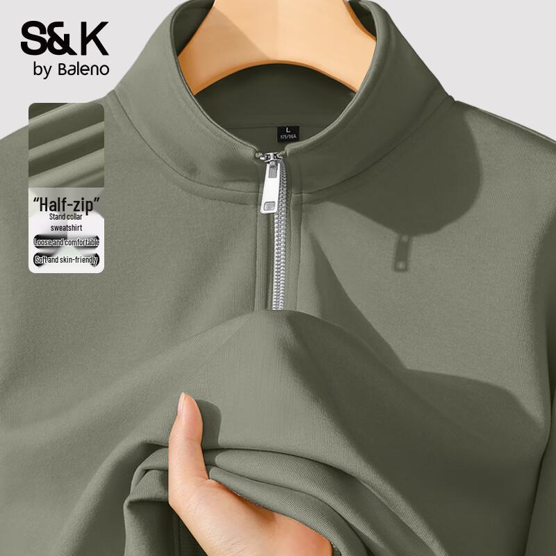 

Baleno Men s S&K Series Stand-Collar Heavyweight Knit Sweatshirt L