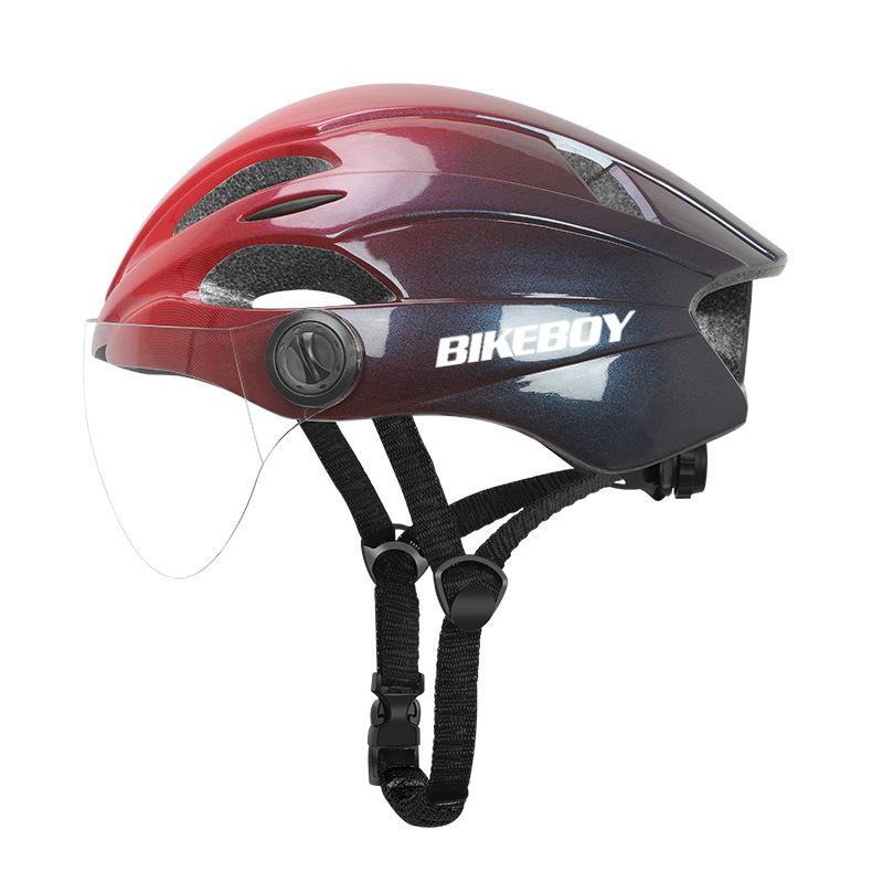Electric battery car helmet bicycle mountain bike road bike men and women bicycle safety helmet with goggles goggles
