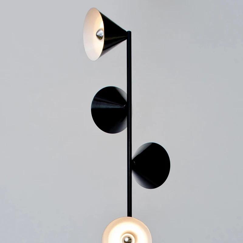 Nordic Floor Lamp Creative 6 Lights Iron Black Floor Lamps For Living Room Bedroom Home Decor Black Standing Lamp