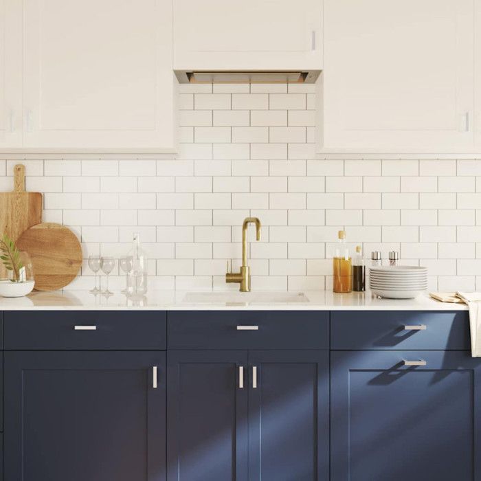 VidaXL Cabinet Handles 10 Pcs, Cupboard Handles, T-Shaped Handles Kitchen Home Interior, Silver 64 Mm Steel 155380