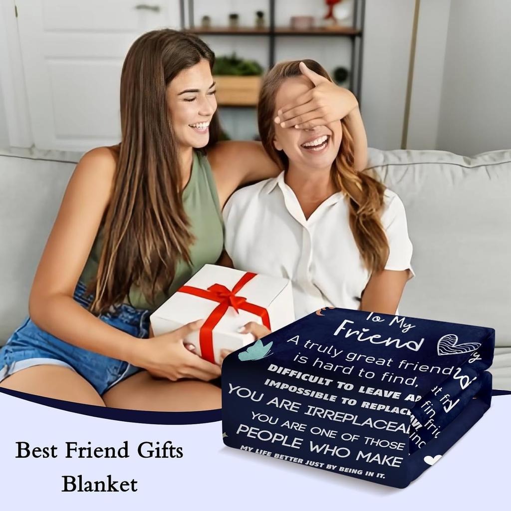 Best Friend Blanket, Friendship Gifts for Women, Bestie Blanket, Birthday Gifts for Women, Soft Flannel Throw Blanket, Friendship Gift for Female