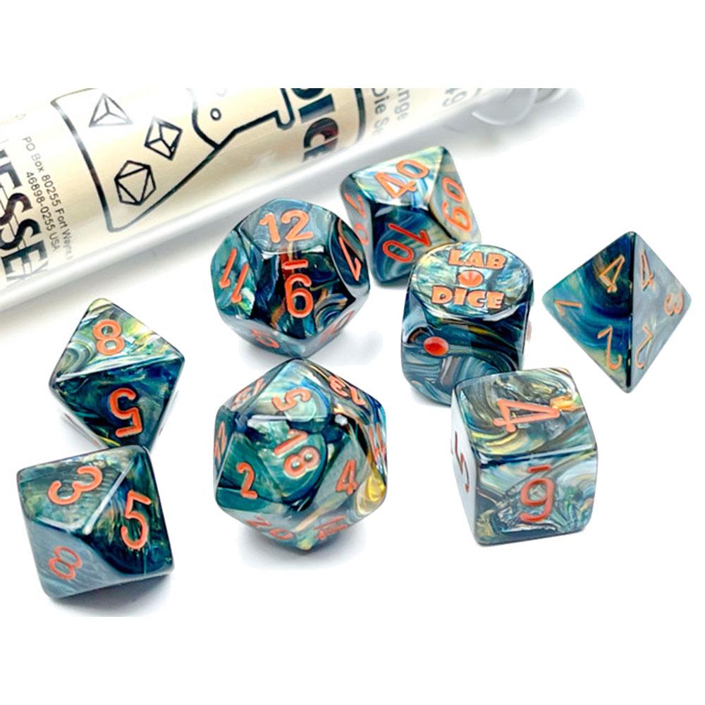 

Lustrous Chessex Polyhedral 7-Die Set (Alpestris/Orange)