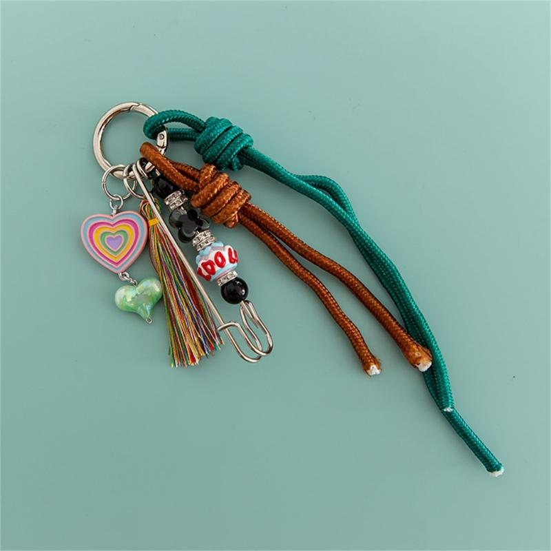 Handmade Knot Key Holder Adornment Unique Braided Key Rings Handmade Nylon Keychain Accessory for All Occasion