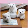 Adorable Polar Bear Plush Keychain Soft White Bear Stuffed Animal Ornament
