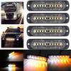 4X 10LED Car Truck Quality Beacon Warning Hazard Strobe Flash Light Amber/Whit