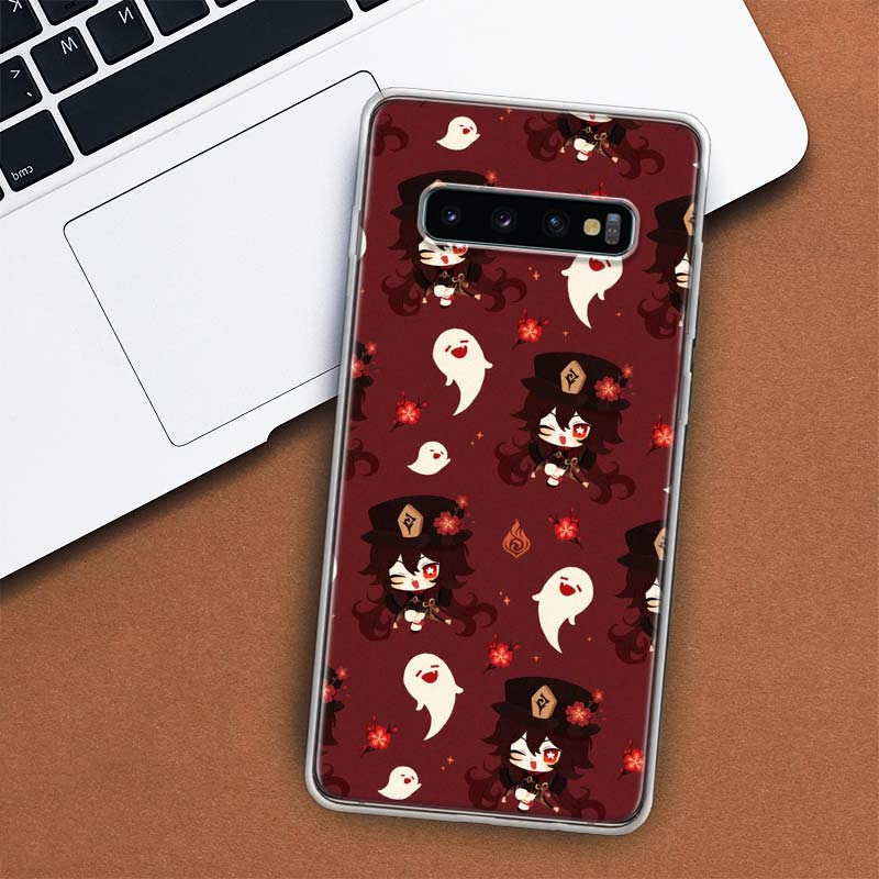 Genshin Impact Art Background Phone Case For Samsung Galaxy S10 Plus S20 FE S21 S22 Ultra S10E S9 S8 + S6 S7 Edge Lite Shell Coq