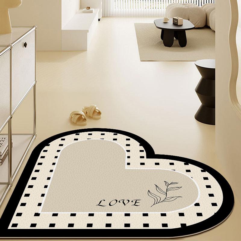 Door Entry Mat Dirt Resistant Non-slip Door Mat Peak-heart Entry Mat Mat Absorbent Entry Mat
