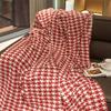OEING Knitted Houndstooth Blanket