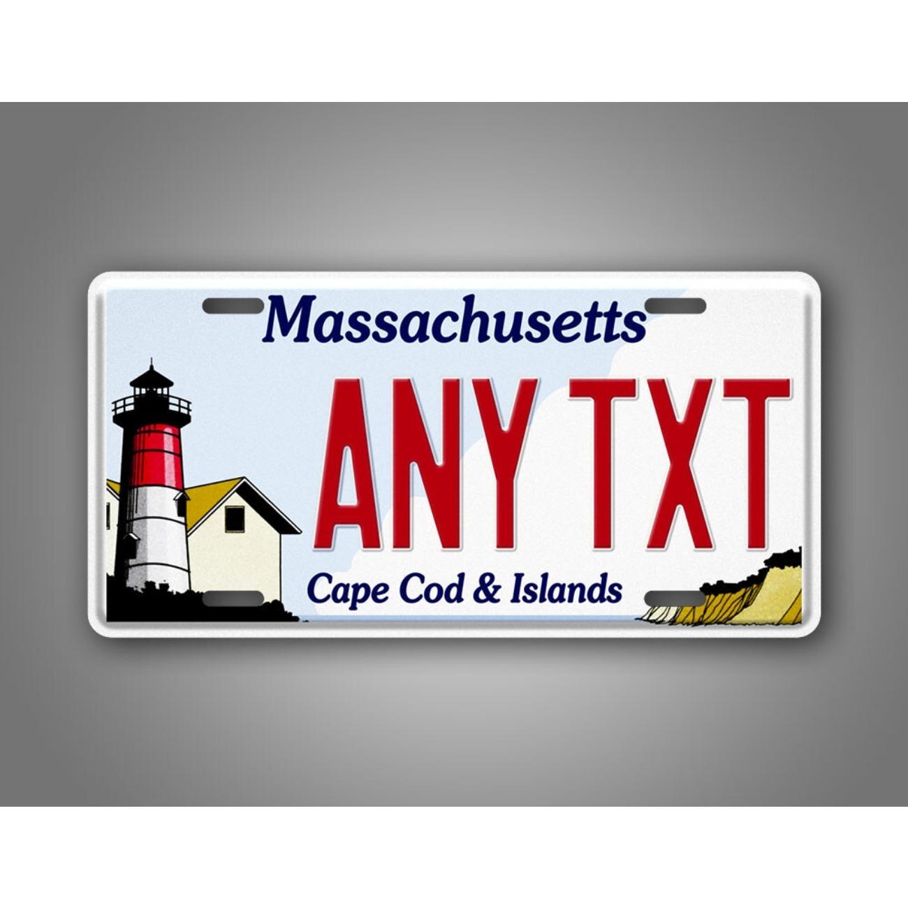 

Personalized Tin Sign Cape Cod Islands Custom Text Metal Plate Wall Decor Retro Vintage білий