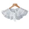Perfect Match Lace Mesh Fake Collar For Womens Shoulder Wraps Neckwear Tie Sweater Blouse Decoration Elegant Half Shirt Detachable Collar
