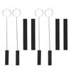 8 Stück Schwarze Gummistopfen Set Metall + Gummi Dämpfer Pack Instrumentenpflege