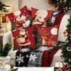 Christmas Decoration Pillowcase New Year Gift Santa Claus Reindeer Snowman Pattern Home Room Decoration Sofa Cushion Cover