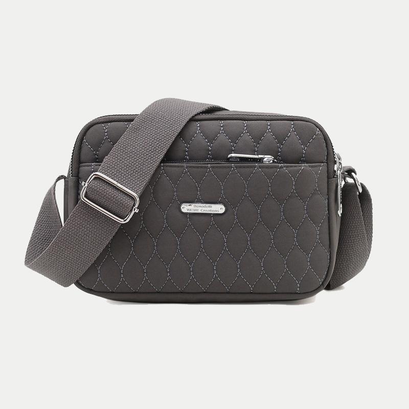 Lässige Nylon-Schultertaschen für Damen Mama Crossbody-Tasche Einkaufs-Handy-Geldbörse Mehrfach-Reißverschluss-Umhängetasche Premium