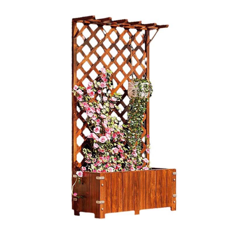 Lion Search Anti-Corrosion Wood Garden Trellis Planter Box
