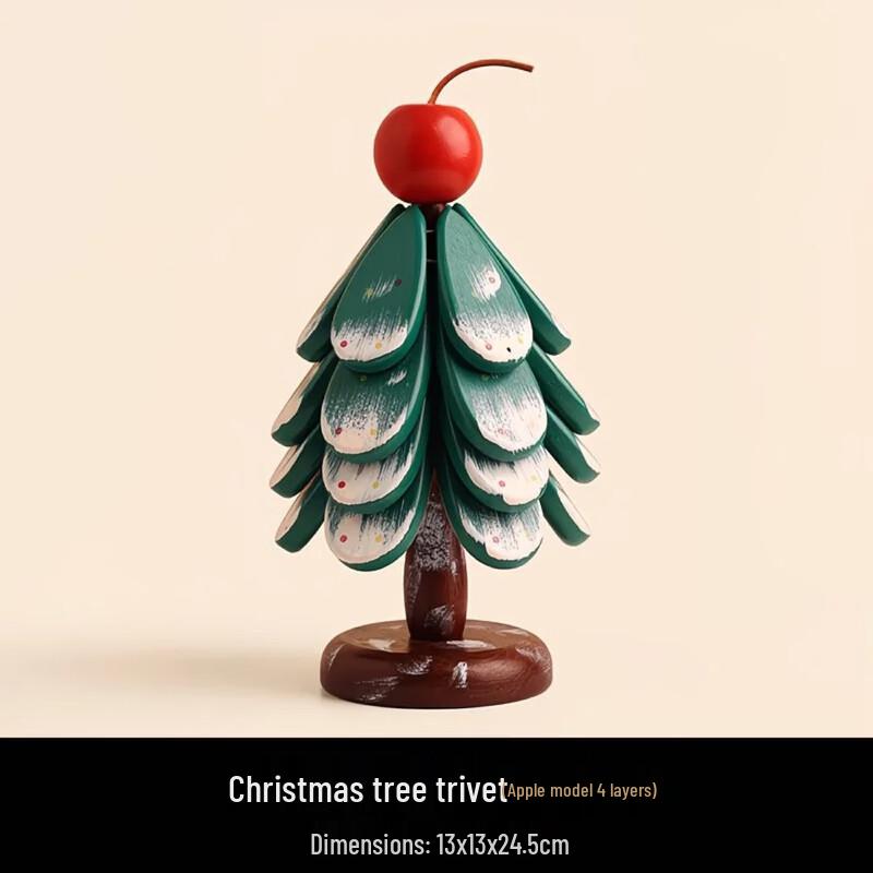 Creative Wooden Apple Heat-Resistant Trivet