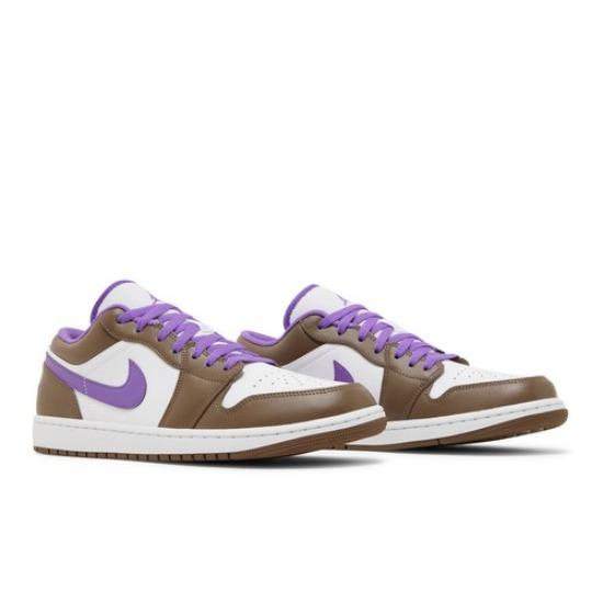 Air Jordan 1 Low Palomino Низкие Ретро Кроссовки 553558-215 коричневый/фиолетовый