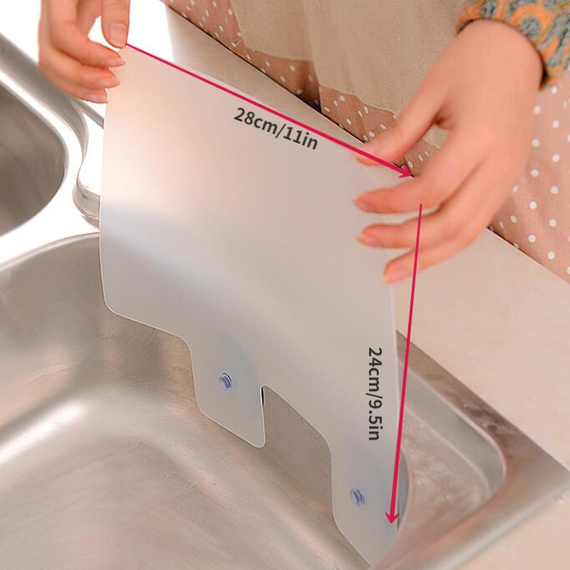 

1Pc Shelf Wall Shelf Sucker Splash Water Baffle Pool Board Kitchen Rack Bathroom Orange