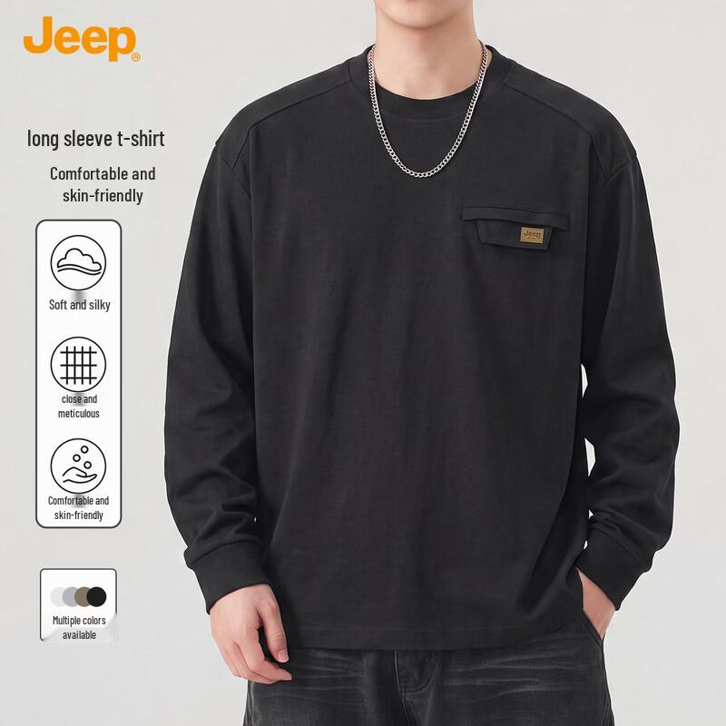 Jeep Men's Long Sleeve Crewneck T-Shirt