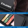 PLAYBOY Men's Short Bifold Genuine Leather Wallet