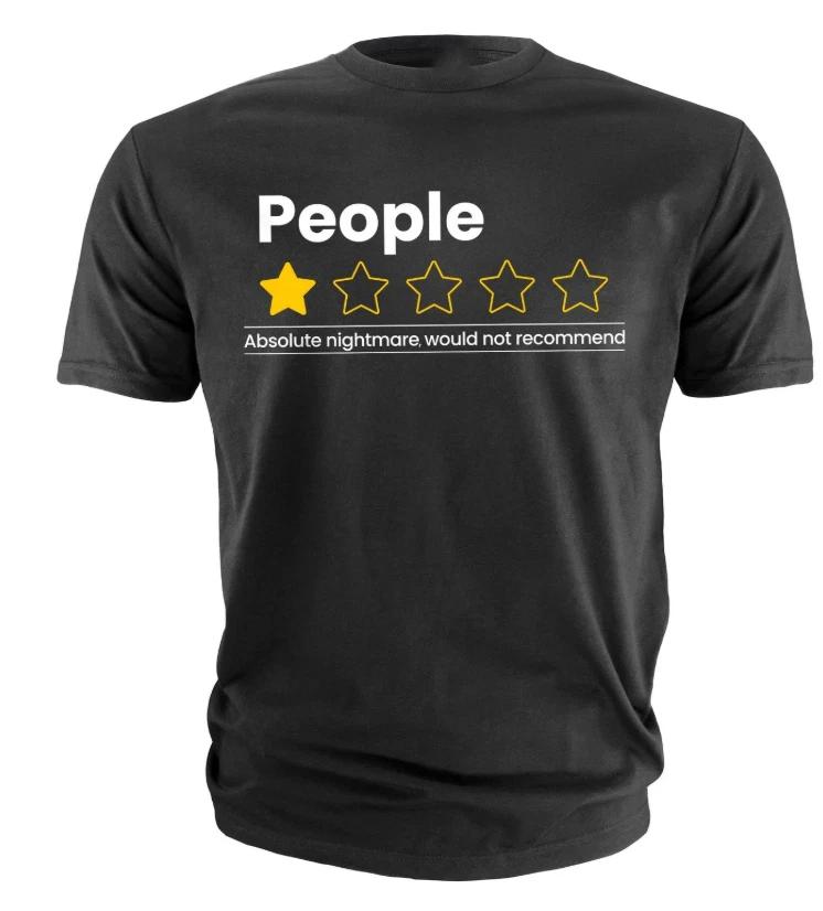 Funny Anti social T-T-Shirt introvert people review sarcastic funny T-Shirt S
