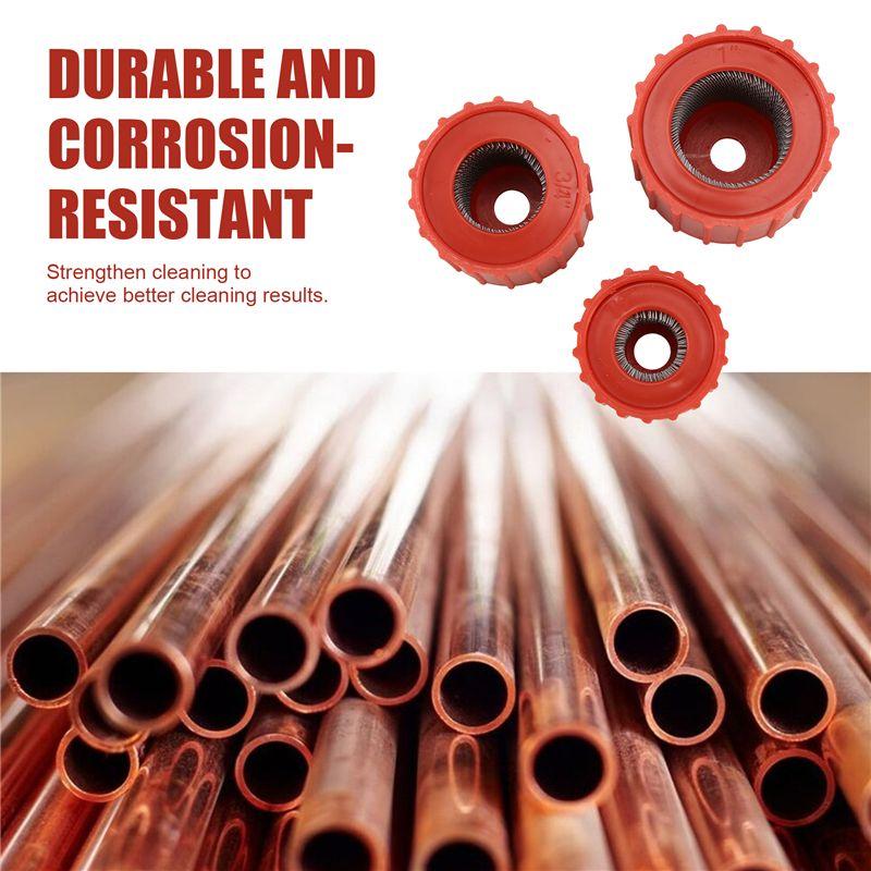 M-Modern-12 Pieces Copper Pipe Cleaners, Tube Cleaning Brush For Copper, Copper Pipe Cleaner (3 Sizes 1/2 3/4 1Inch)