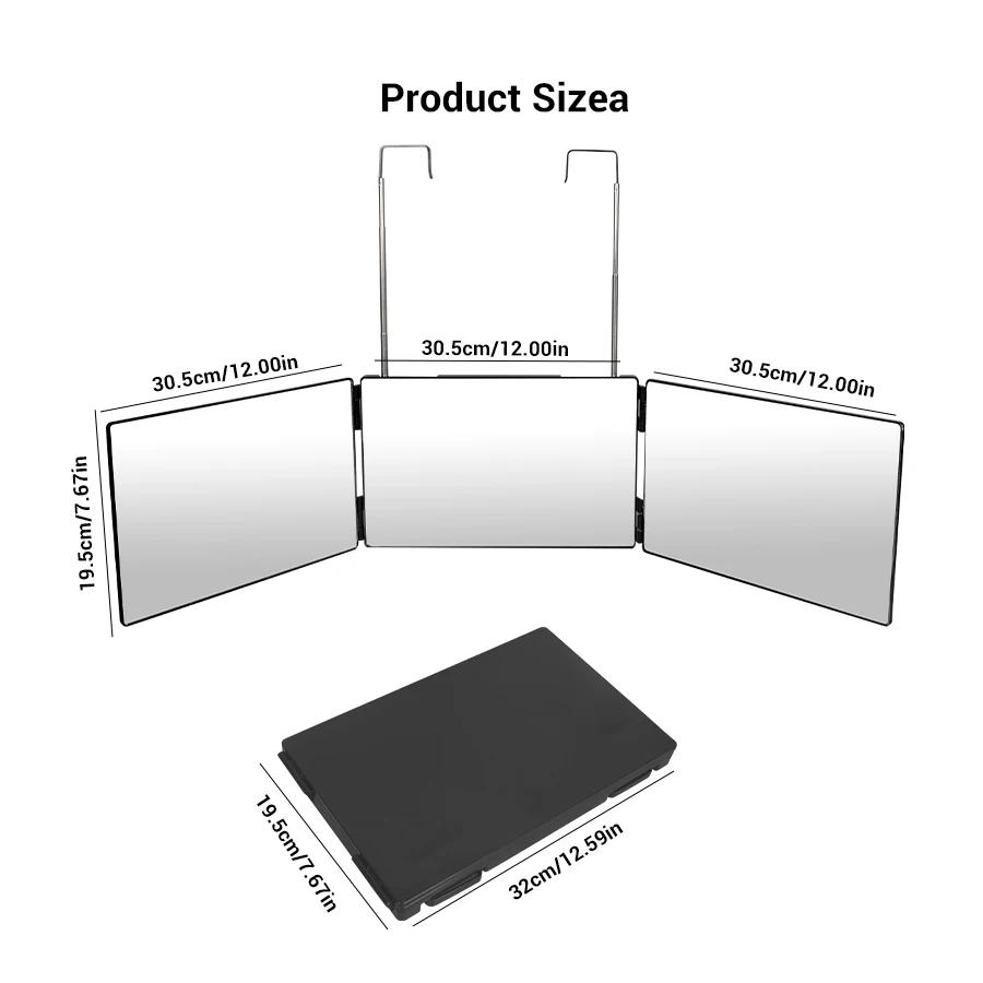 

Трехстороннее выдвижное регулируемое подвесное трехзеркальное зеркало для макияжа складное трехзеркальное зеркало точечное портативное косметическое зеркало