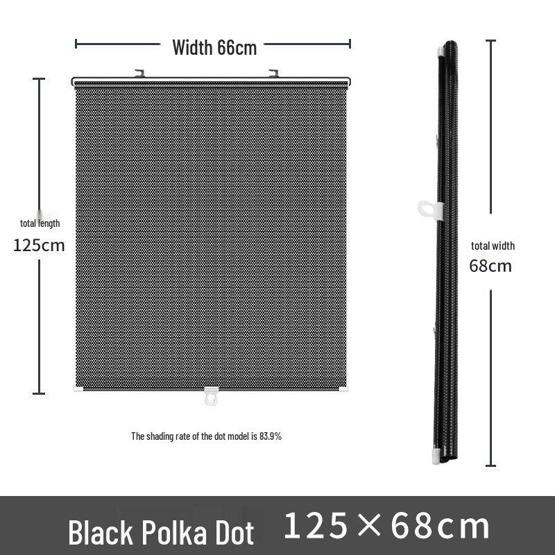Retractable Car Sunshade & Household Roller Blind for Windows and Balconies