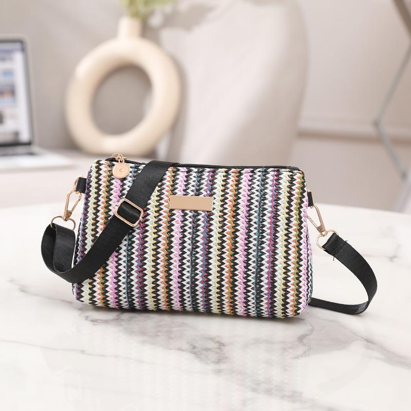 Shoulder Bag New Personality Niche Simple Rainbow Casual Beach Bag Small Square Bag Trendy One Piece Hair