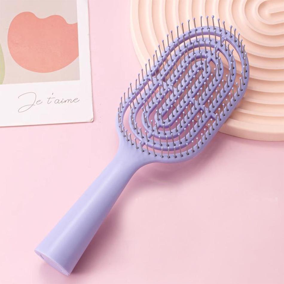1Pcs Mini Massage Comb Hollow Out Hair Brush Scalp Massage Combs Hair Styling Detangler Fast Blow Drying Detangling Tool