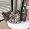 2024 Stylish Lazy Leopard Print Large Capacity Shoulder Bag For Women Chic Casual Use