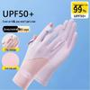 Ice Silk Breathable UV Protection Gloves, Unisex, Spring/Summer, Lightweight, Non-Slip, Touchscreen-Friendly, Two-Fingerless, Ideal for Cycling